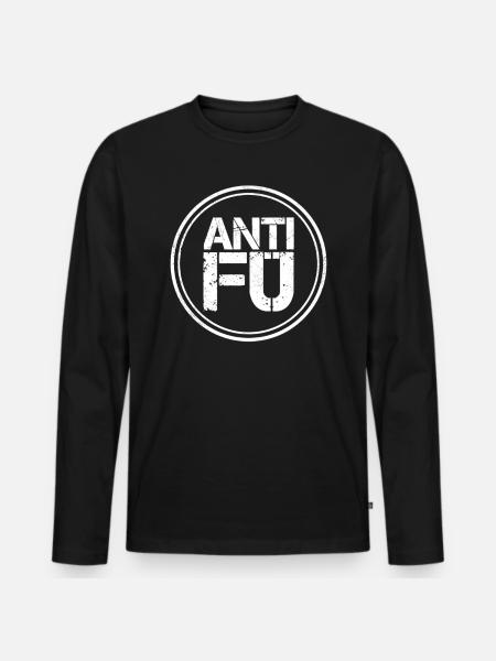 Nürnberg Anti FÜ Ultras - Männer Premium Bio Langarmshirt - Schwarz