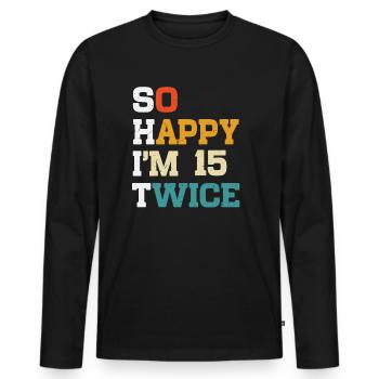 30 Birthday 30 Years Born in 1994 - Men's Premium Organic Long Sleeve Shirt - black - Front - Nico (187cm)