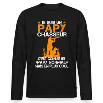 I'm a cool fighter - Men's Premium Organic Long Sleeve Shirt - black - Front - Nico (187cm)