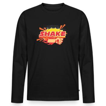 Shake And Bake - Männer Premium Bio Langarmshirt - Schwarz - Vorne - Nico (187cm)
