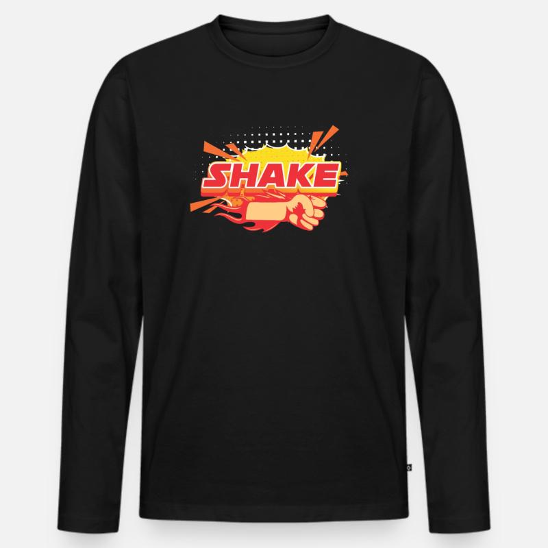 Shake And Bake - Männer Premium Bio Langarmshirt - Schwarz