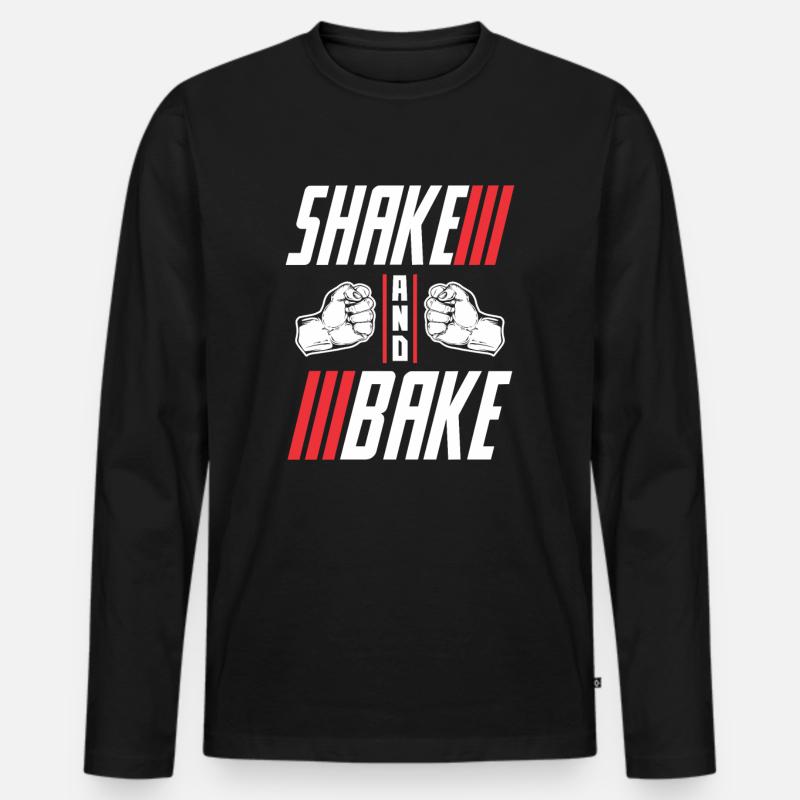 Shake And Bake - Männer Premium Bio Langarmshirt - Schwarz