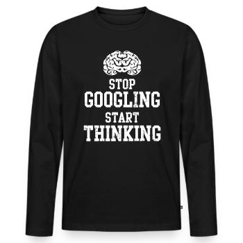 PC Programming Coding Program Internet Computer - Men's Premium Organic Long Sleeve Shirt - black - Front - Nico (187cm)