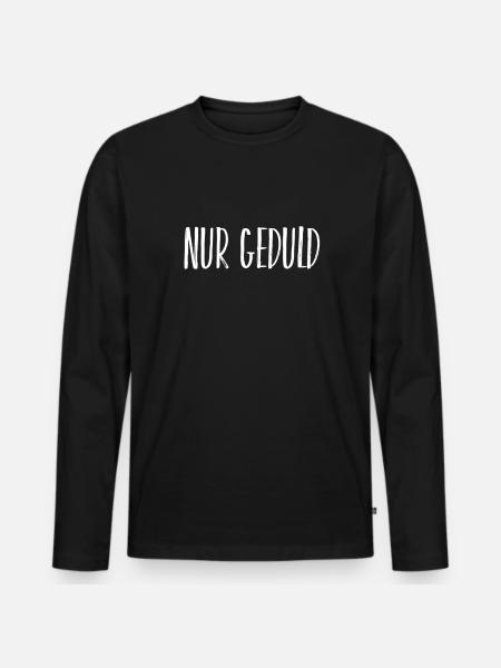 mach keinen Stress - Männer Premium Bio Langarmshirt - Schwarz