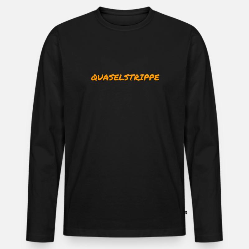 eine Quaselstrippe - Männer Premium Bio Langarmshirt - Schwarz