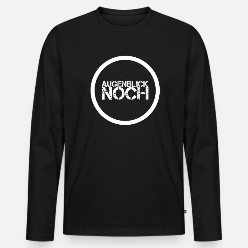 es dauert einen Augenblick - Männer Premium Bio Langarmshirt - Schwarz