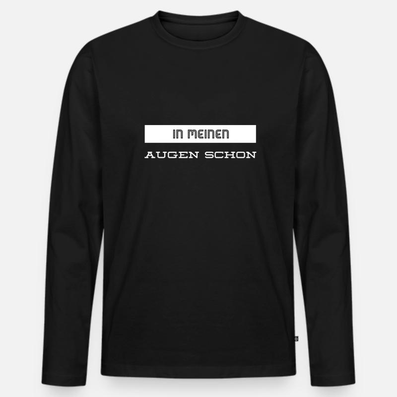 das glaube ich - Männer Premium Bio Langarmshirt - Schwarz