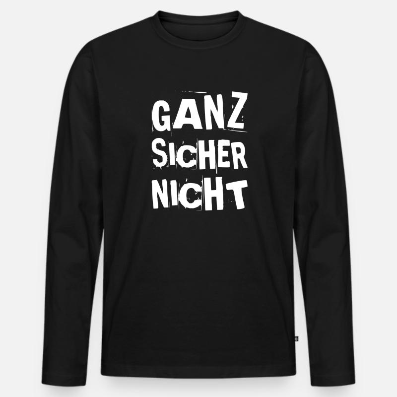 ohne mich - Männer Premium Bio Langarmshirt - Schwarz