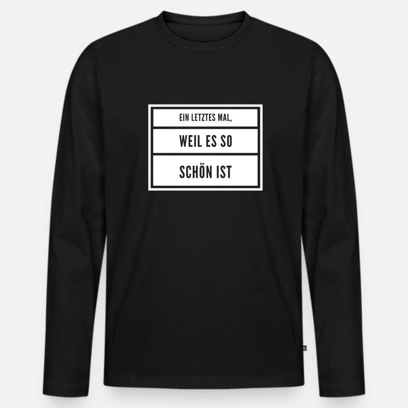 ein aller letztes mal - Männer Premium Bio Langarmshirt - Schwarz