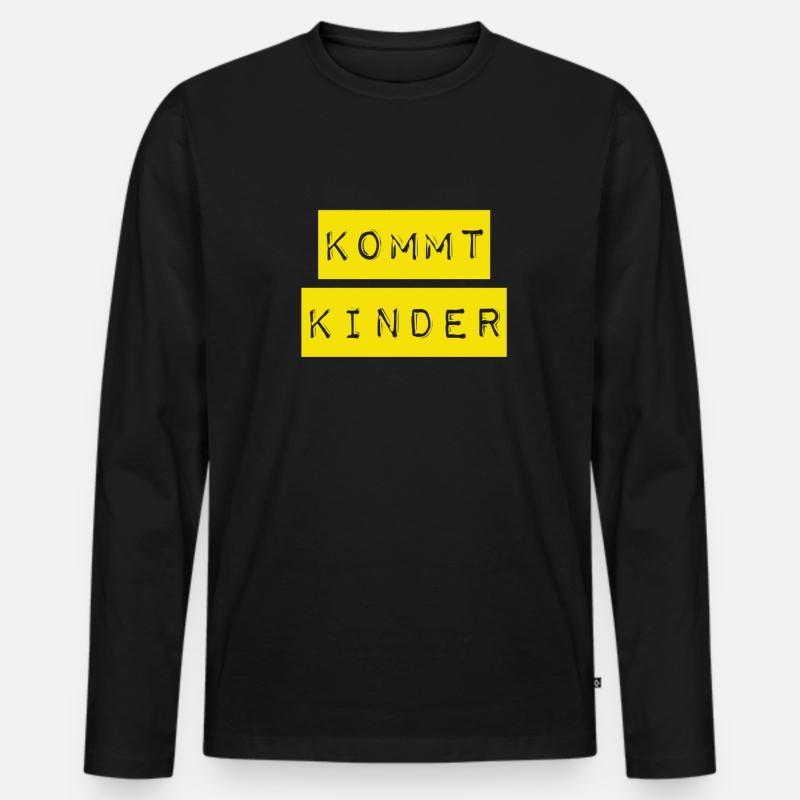 fangen wir endlich an - Männer Premium Bio Langarmshirt - Schwarz
