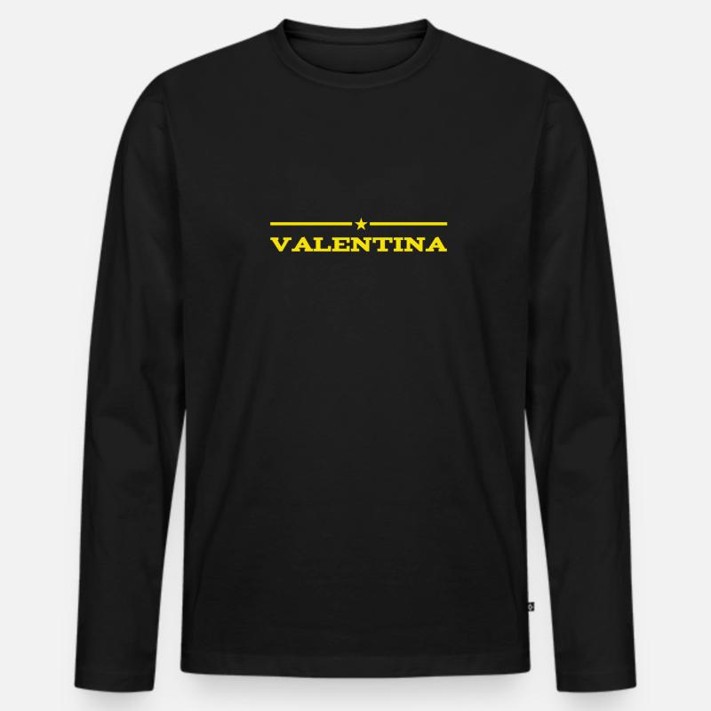 ich bin eine Valentinsfrau - Männer Premium Bio Langarmshirt - Schwarz