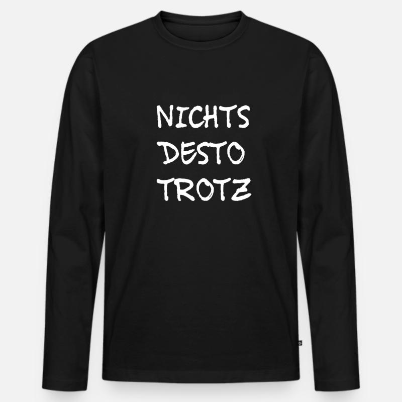 dennoch - Männer Premium Bio Langarmshirt - Schwarz