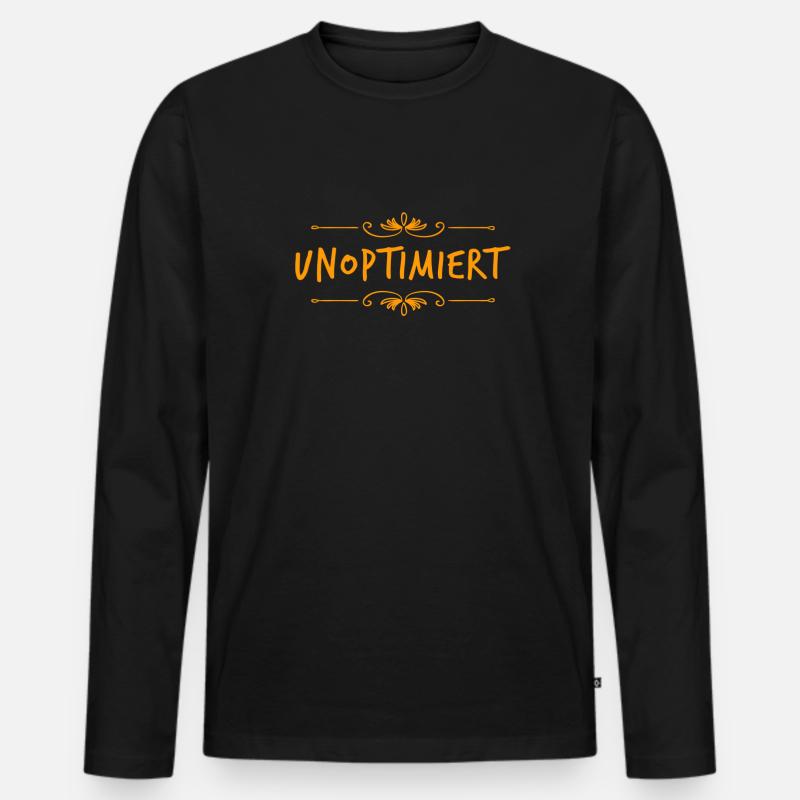 unoptimiert - Männer Premium Bio Langarmshirt - Schwarz