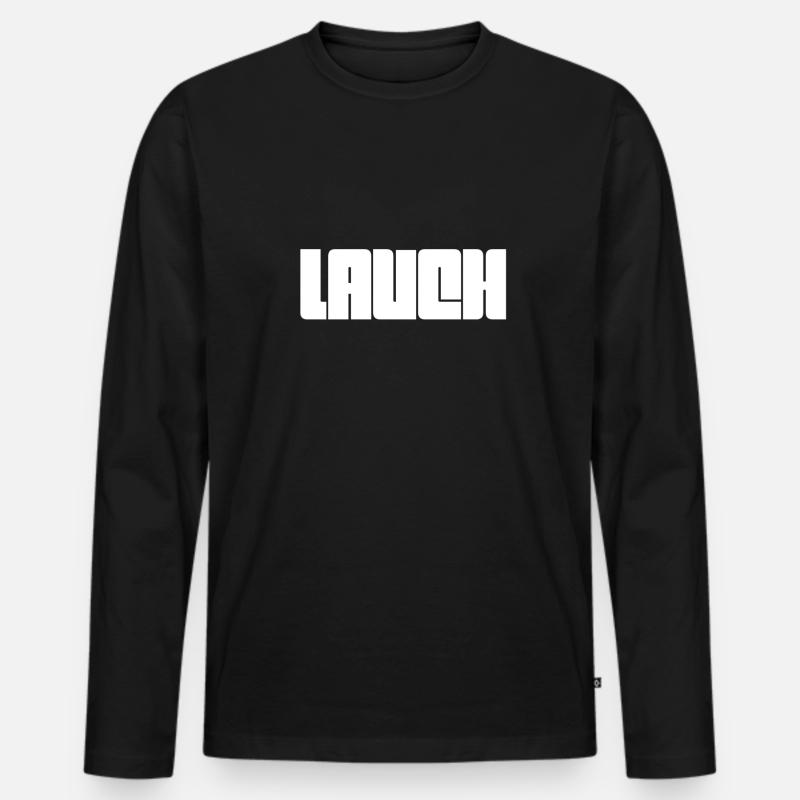 voll der Lauch - Männer Premium Bio Langarmshirt - Schwarz