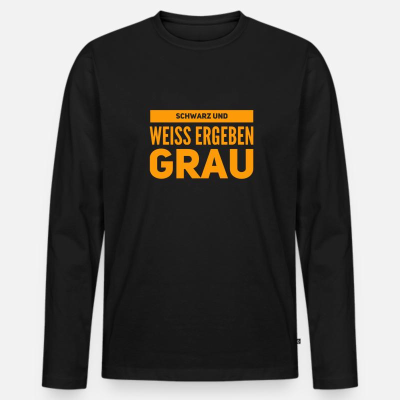 so entsteht grau - Männer Premium Bio Langarmshirt - Schwarz