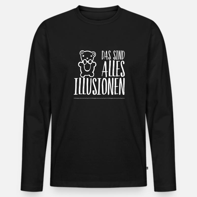 das sind Lügen - Männer Premium Bio Langarmshirt - Schwarz