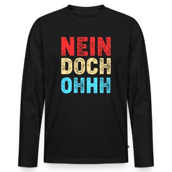 Nein Doch Ohhh Ohh Oh Louis de Funès - Männer Premium Bio Langarmshirt - Schwarz - Vorne - Nico (187cm)