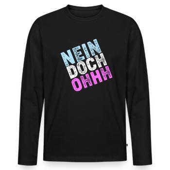 Nein Doch Ohhh Ohh Oh Louis de Funès - Männer Premium Bio Langarmshirt - Schwarz - Vorne - Nico (187cm)