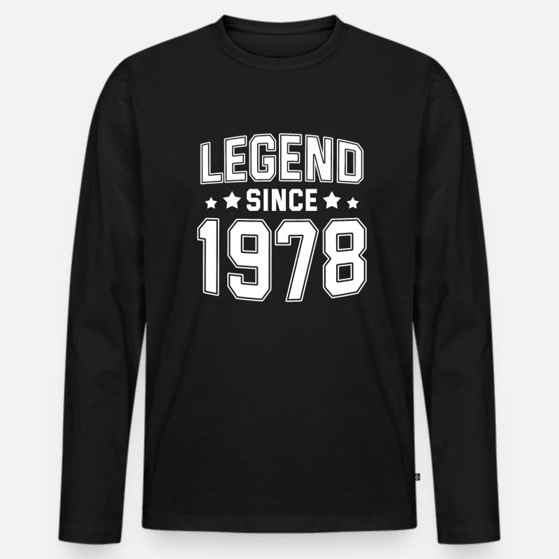 Legende seit 1978 - Männer Premium Bio Langarmshirt - Schwarz