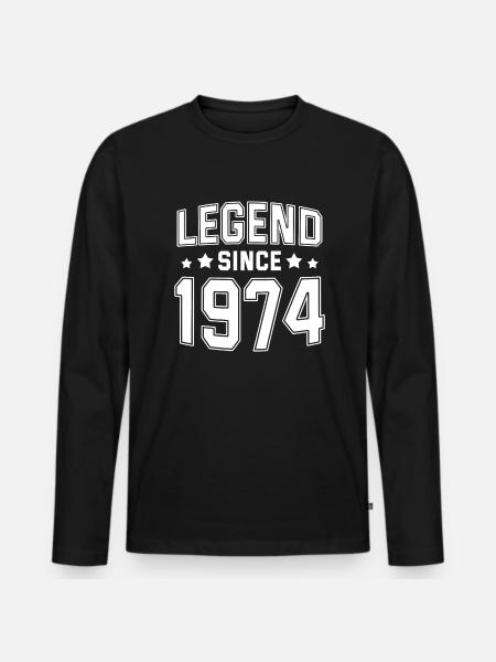Legend since 1974 - Men's Premium Organic Long Sleeve Shirt - black