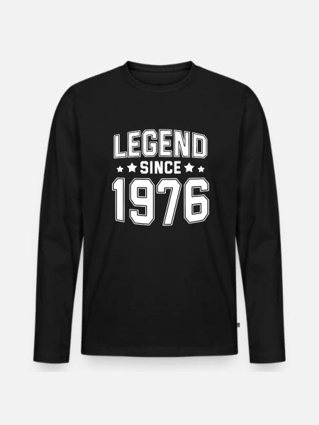 Legend since 1976 - Men's Premium Organic Long Sleeve Shirt - black