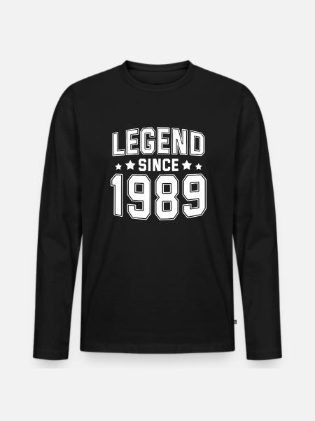 Legend since 1989 - Men's Premium Organic Long Sleeve Shirt - black