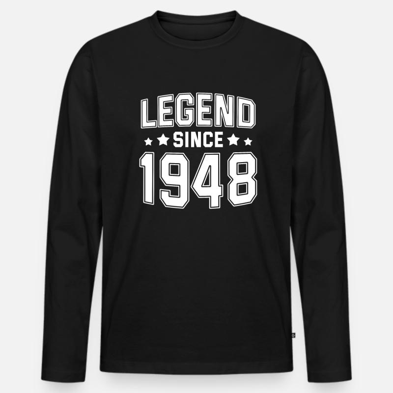Legende seit 1948 - Männer Premium Bio Langarmshirt - Schwarz