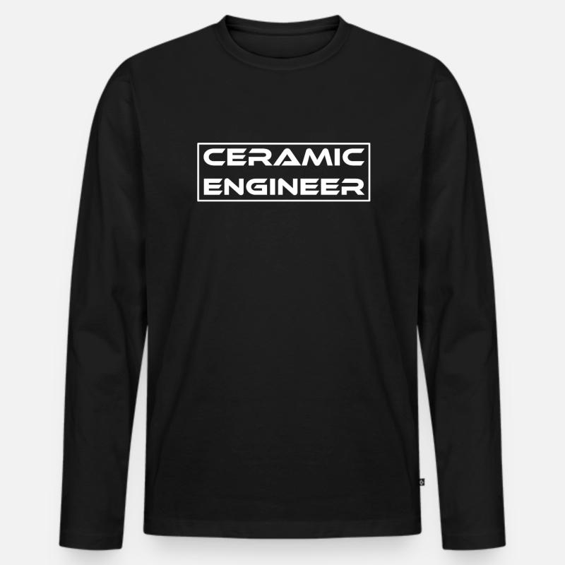 Keramiker - Männer Premium Bio Langarmshirt - Schwarz