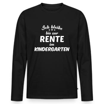 Erzieherin Rente Beruf Erzieher Geschenkidee - Männer Premium Bio Langarmshirt - Schwarz - Vorne - Nico (187cm)