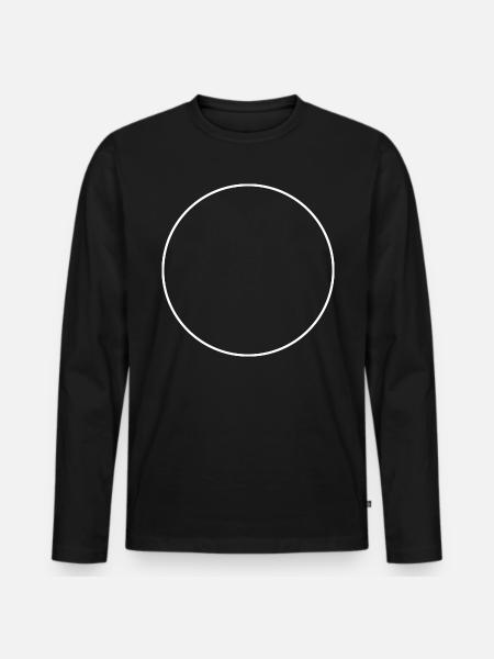 Kreis Rund Selbst Gestalten Geschenk - Männer Premium Bio Langarmshirt - Schwarz