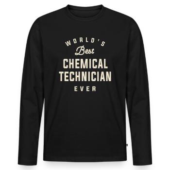 World's Best Chemical Technician - Men's Premium Organic Long Sleeve Shirt - black - Front - Nico (187cm)