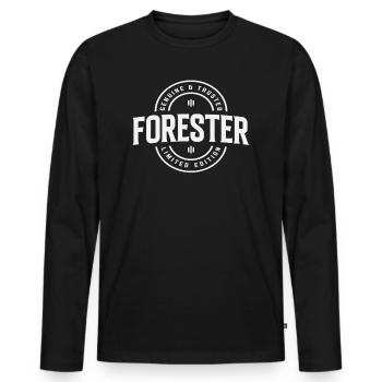 Forester Job Title Birthday Worker Idea - Men's Premium Organic Long Sleeve Shirt - black - Front - Nico (187cm)