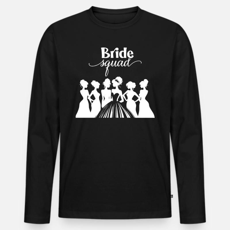 Braut Crew – JGA Edition - Männer Premium Bio Langarmshirt - Schwarz