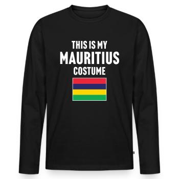 This my Mauritius costume - Men's Premium Organic Long Sleeve Shirt - black - Front - Nico (187cm)