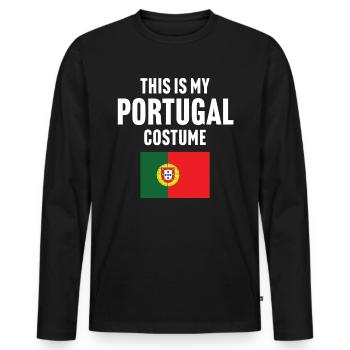 This my Portugal costume - Men's Premium Organic Long Sleeve Shirt - black - Front - Nico (187cm)