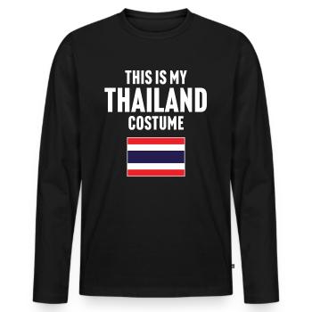 This my Thailand costume - Men's Premium Organic Long Sleeve Shirt - black - Front - Nico (187cm)