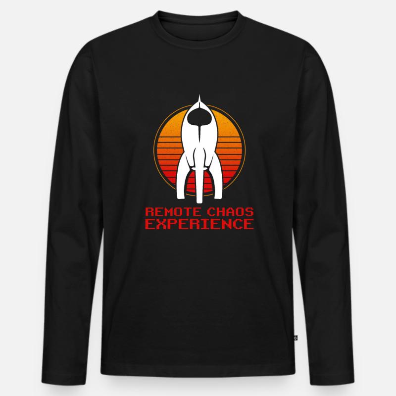 Remote Chaos Experience - Männer Premium Bio Langarmshirt - Schwarz