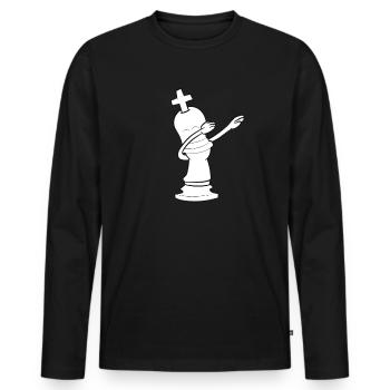 King Chess Dabing King Chess Piece Gift - Männer Premium Bio Langarmshirt - Schwarz - Vorne - Nico (187cm)