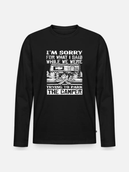 Camper caravan - Men's Premium Organic Long Sleeve Shirt - black