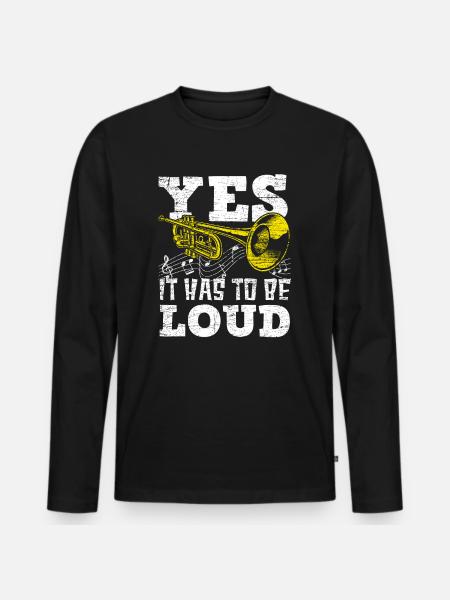 Trumpet trumpet player - Men's Premium Organic Long Sleeve Shirt - black