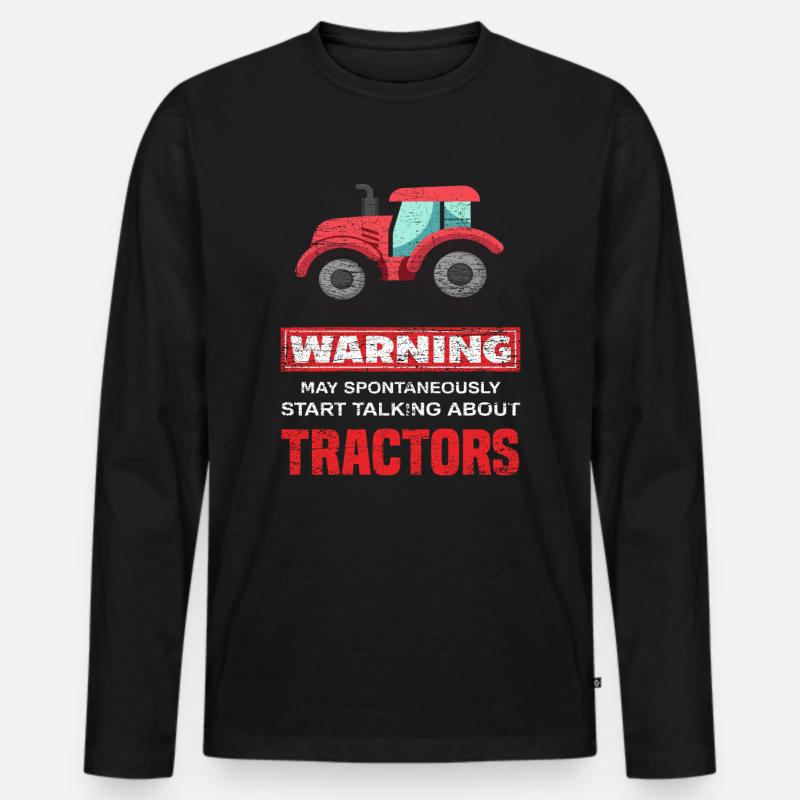 Bauer Traktoren - Männer Premium Bio Langarmshirt - Schwarz