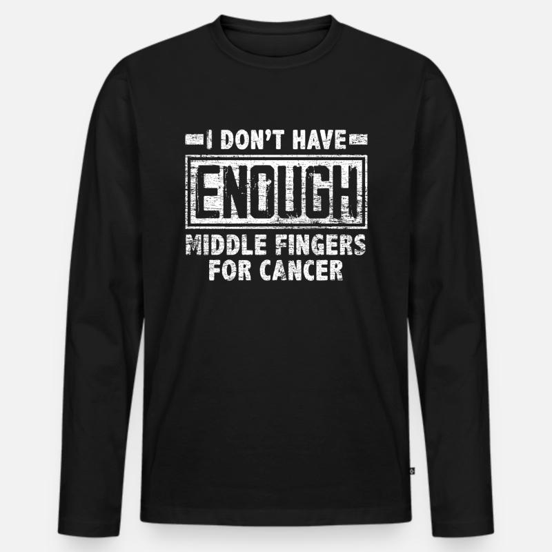 Chemo Mittelfinger - Männer Premium Bio Langarmshirt - Schwarz
