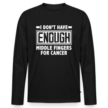 Le cancer chimio pue - T-shirt manches longues Premium bio Homme - noir - Devant - Nico (187cm)