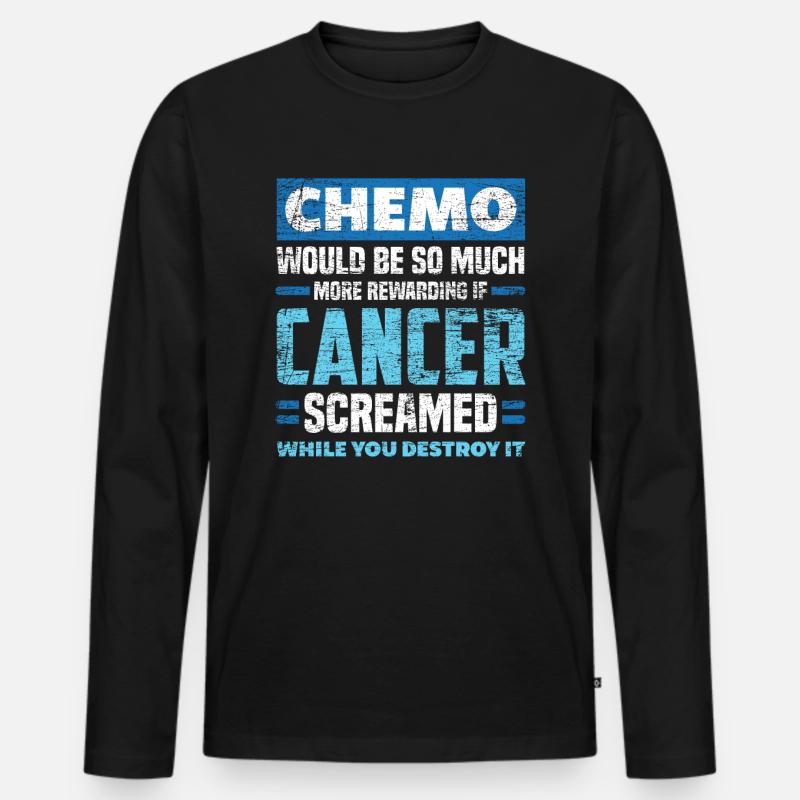 Chemo Krebs - Männer Premium Bio Langarmshirt - Schwarz