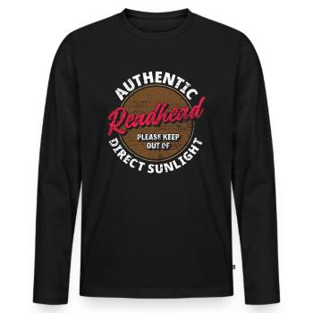 Red hair sunlight - Men's Premium Organic Long Sleeve Shirt - black - Front - Nico (187cm)