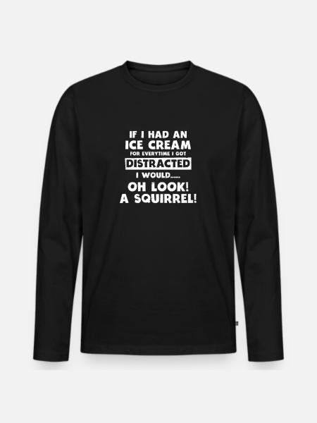 ADHD Ice Cream Gift - Men's Premium Organic Long Sleeve Shirt - black
