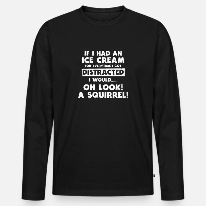 ADHS-Eisgeschenk - Männer Premium Bio Langarmshirt - Schwarz