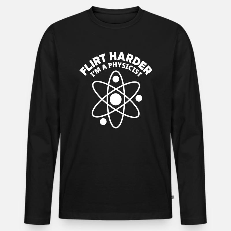 Ich bin Physiker Physik - Männer Premium Bio Langarmshirt - Schwarz
