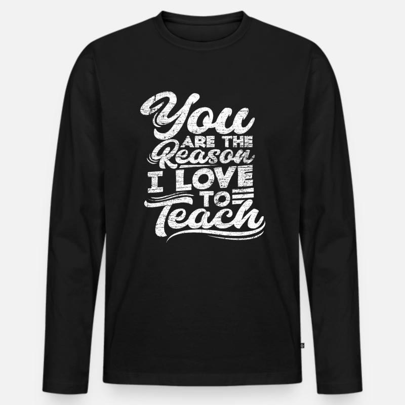 Lehrer - Männer Premium Bio Langarmshirt - Schwarz