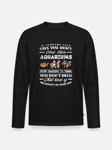 Aquarium - Männer Premium Bio Langarmshirt - Schwarz